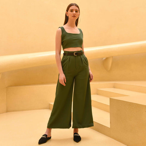Retro Green Blazer Set