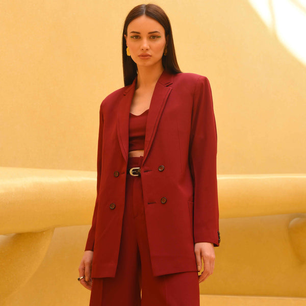 Twin Collar Blazer Set