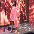 Flamingo Polka Trench Coat