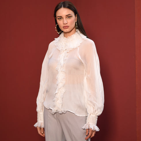 White Chiffon Top