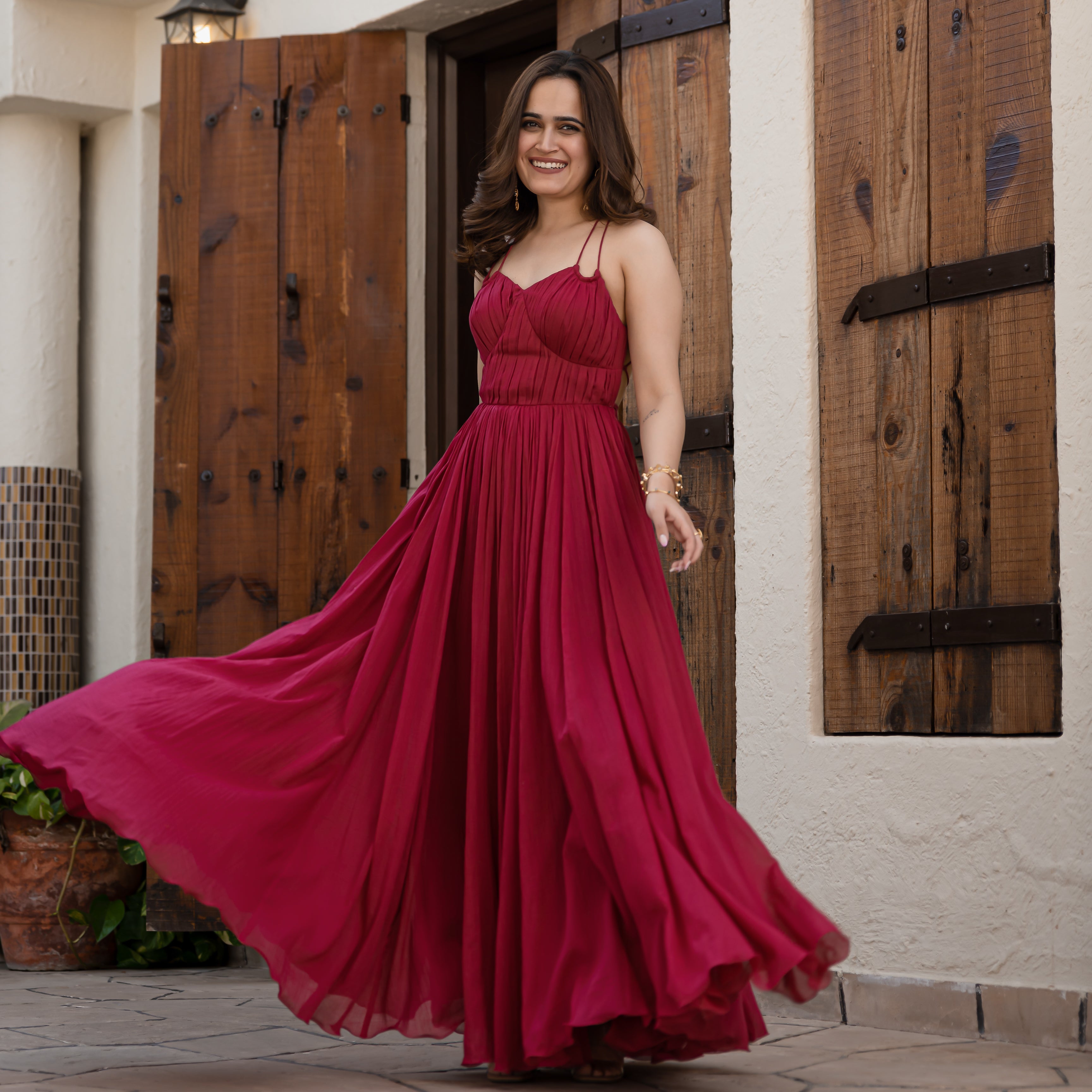 Strawberry Mist Long Dress