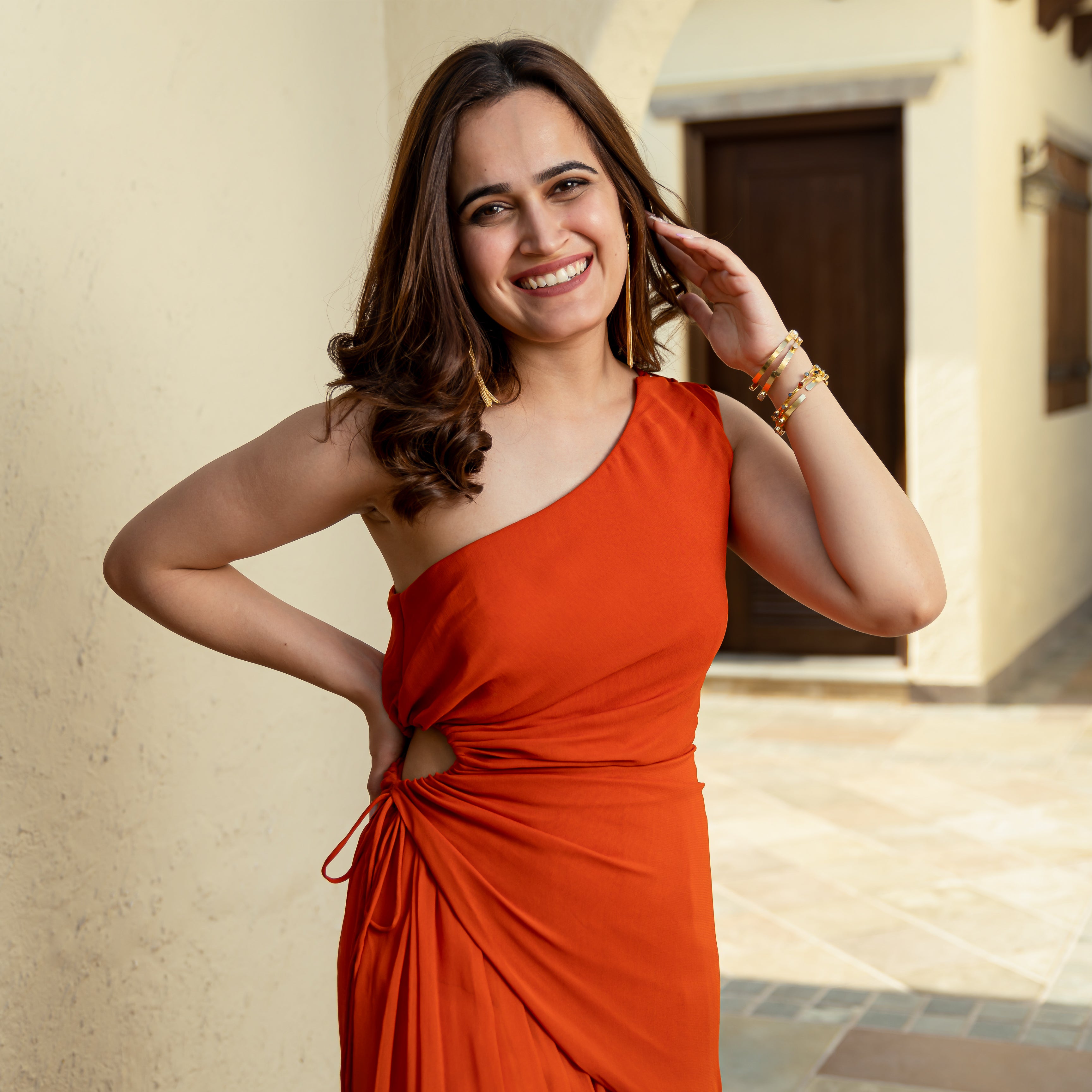 Orange Crush One Shoulder Jumpsuit