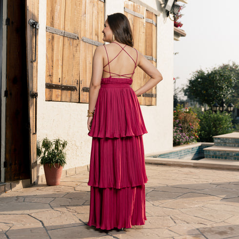 Pink-a-Boo Backless Dress