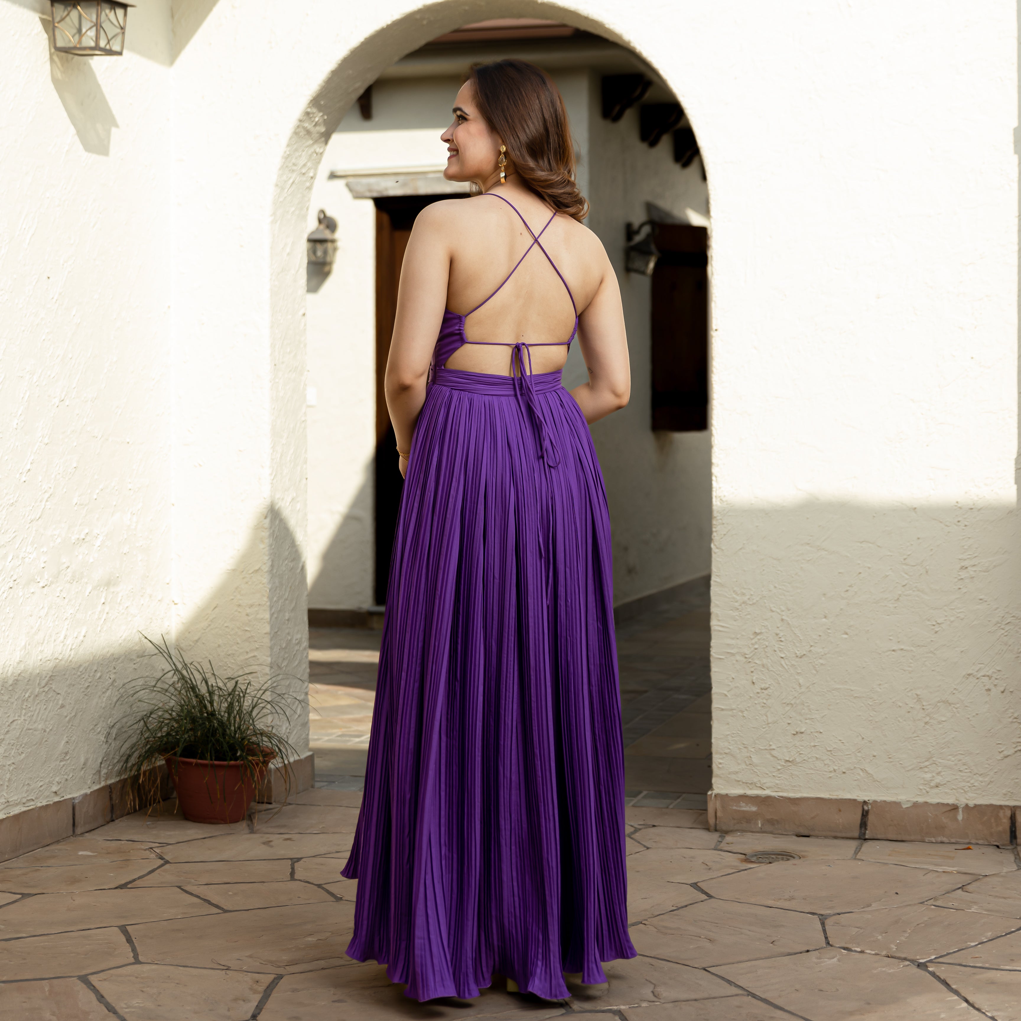 Buy Ordinaree Tyrian Purple Designer Long Dress For Women Online Buy Ordinaree Tyrian Purple Designer Long Dress For Women Online