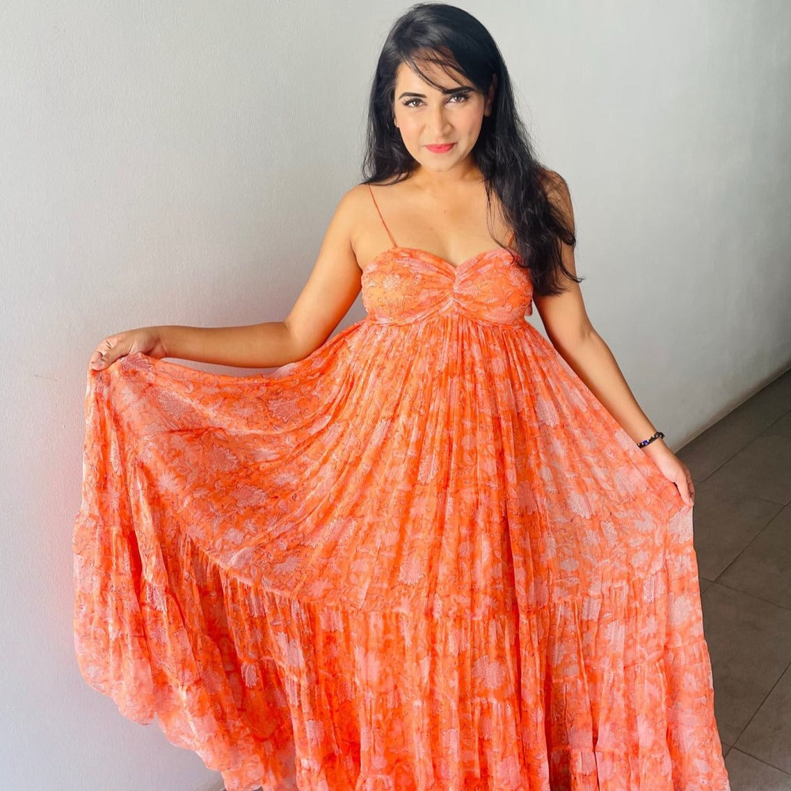 Aden Chiffon Long Dress