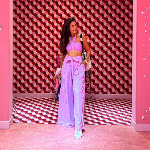 Aster Bow Cotton Co-ord Set