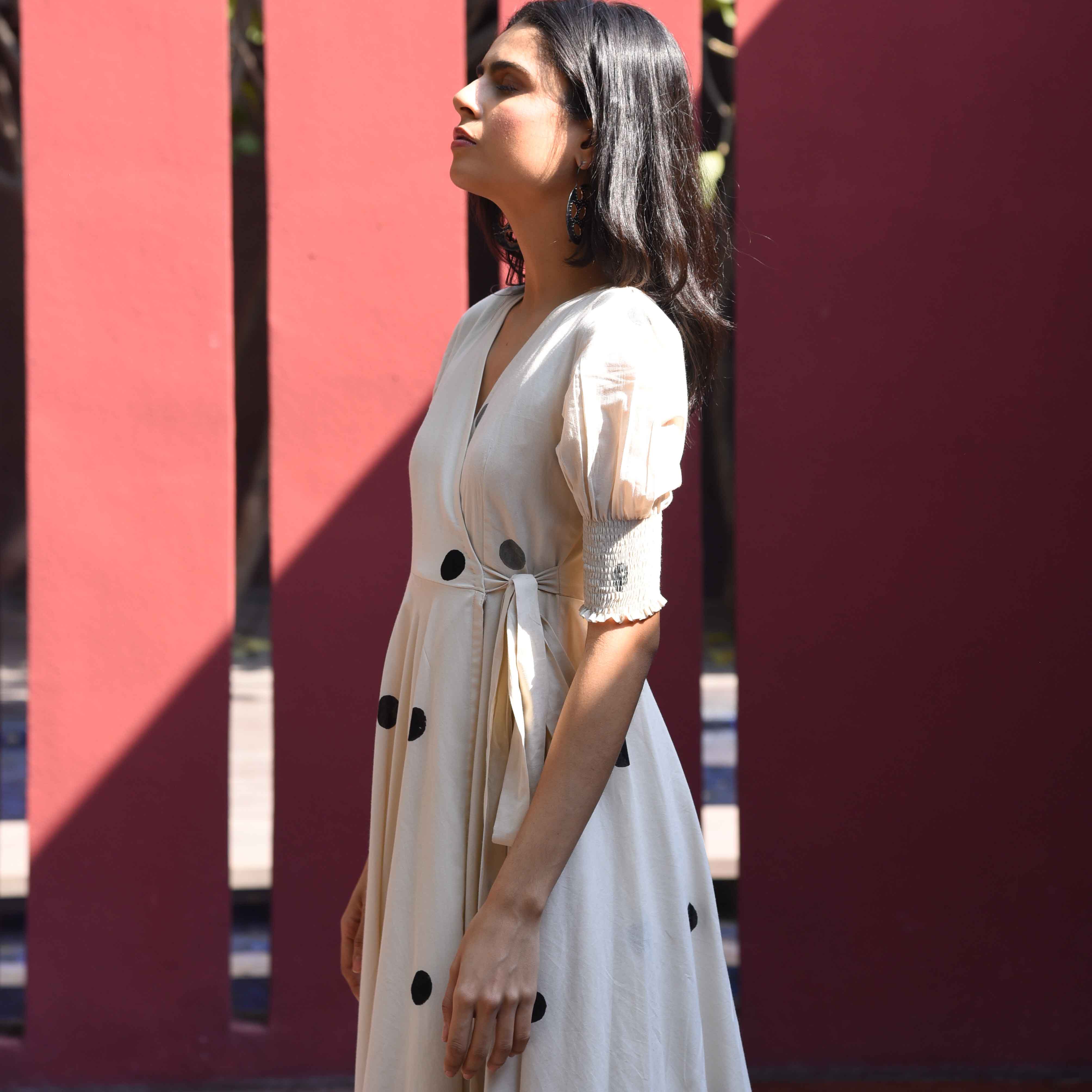 Vanilla Bean Polka Cotton Dress