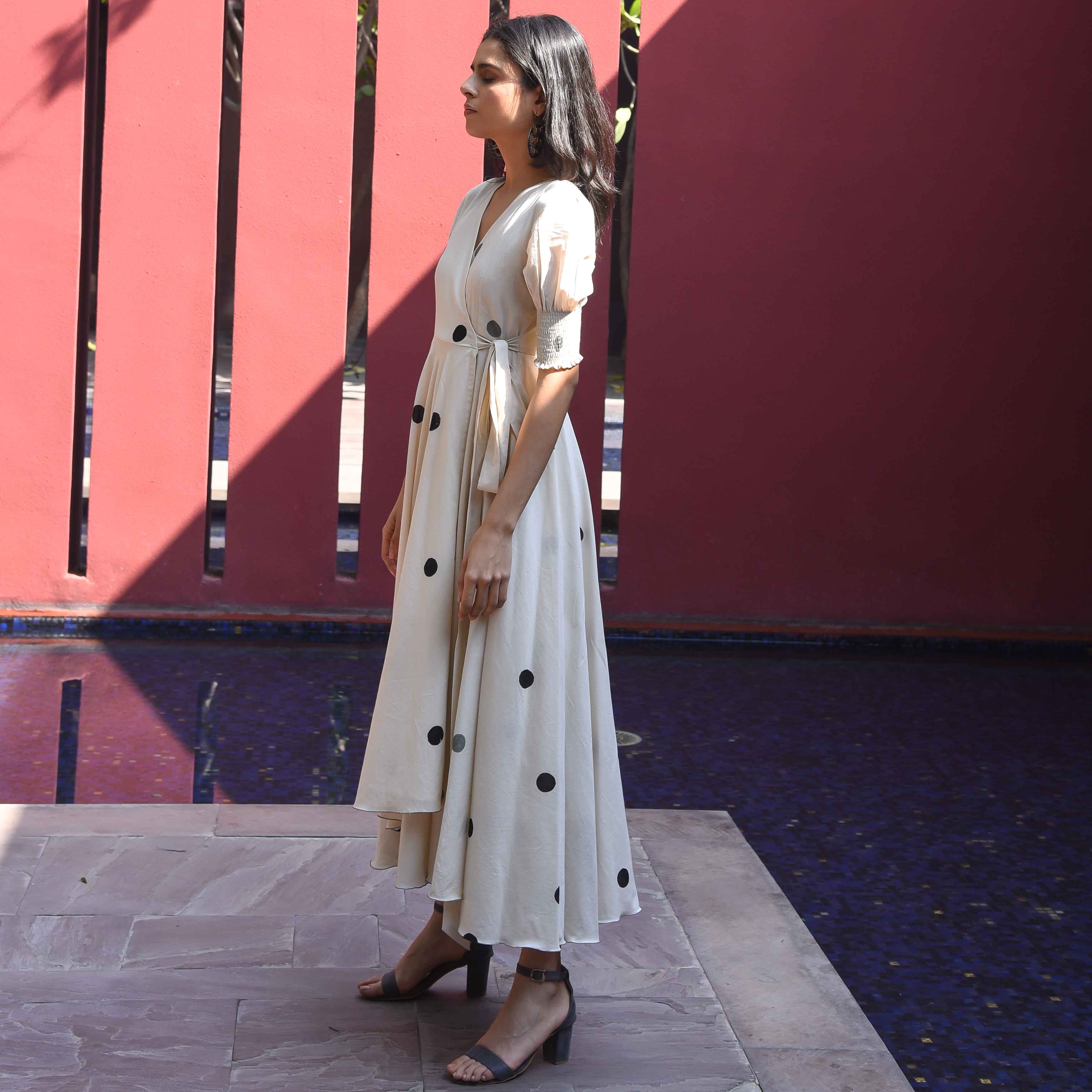 Vanilla Bean Polka Cotton Dress